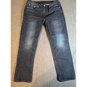Levis 514 Straight Fit Jeans Mens 33x30 Stretch Denim Dark Wash